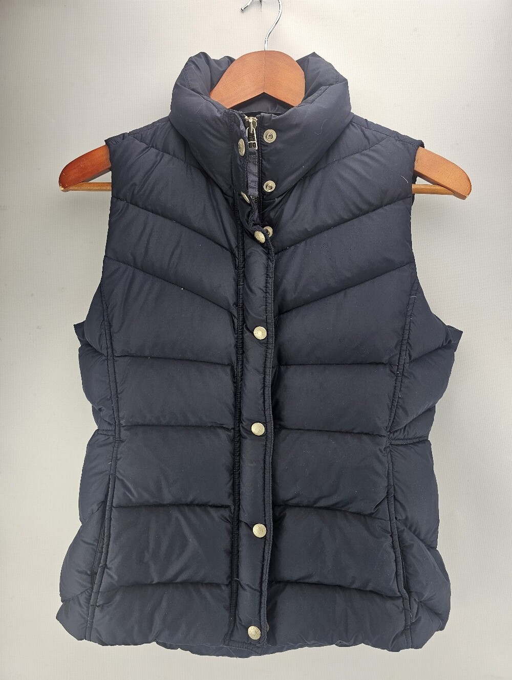 J.Crew Navy Blue 80% Down Fill  Puffer Vest Women's Size Small
